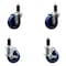 Service Caster 4'' Solid Poly Wheel Swivel 1-1/4'' Expanding Stem Caster Set 2 Brakes, 4PK SCC-EX20S414-SPUS-2-TLB-2-114 - alternate 1